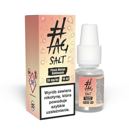 Liquid #Tag Salt Drinks 10ml - Peach Mango Bubblegum 20mg