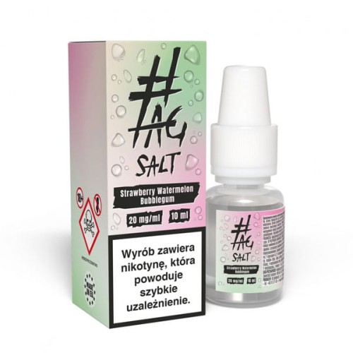 Liquid #Tag Salt Drinks 10ml - Strawberry Watermelon Bubblegum 20mg