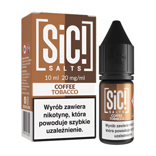 Liquid SIC! Salts 10ml - Coffee Tobacco 20mg