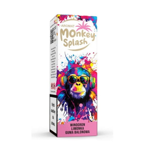 LongFill Aromat Monkey Splash 8/10ml - Winogron Limonka Guma Balonowa