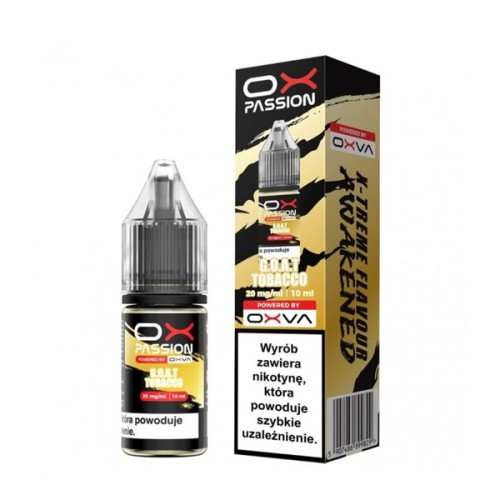Liquid Oxva Ox Passion Salt 10ml - G.O.A.T Tobacco 20mg